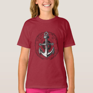 Camiseta Ancla Náutica Minimalista - Símbolo de Estabilidad