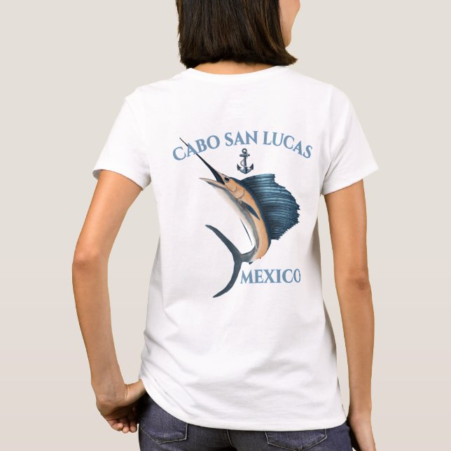 Camiseta Ancla Náutica Pez Vela Cabo San Lucas (Reverso)