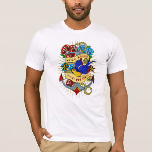 Camiseta Ancla, trago y rosas