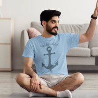 Anclaje azul de barco con gráfico de texto Persona