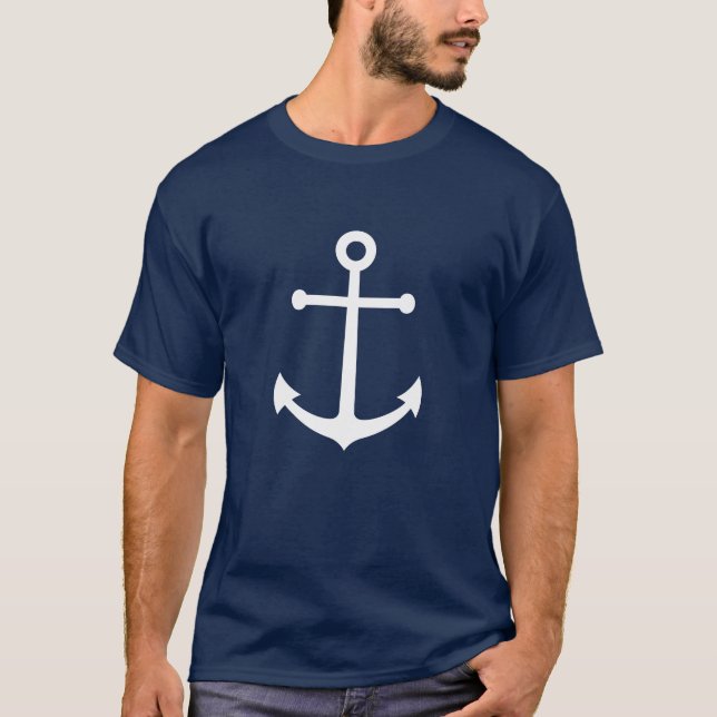Camiseta Anclaje azul de la Marina Náutica (Anverso)