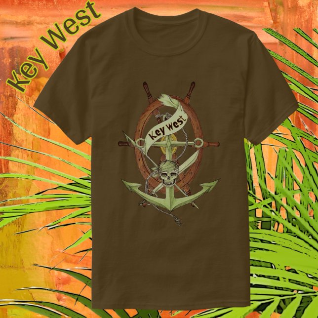 Camiseta Anclaje de cráneo pirata naumático T-Sh (Handsome souvenir available with color and style choices.)