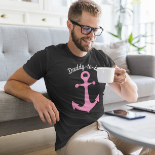 Camiseta Anclaje de envío rosado con gráfico de texto Perso