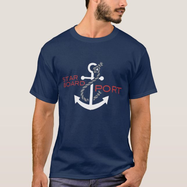 Camiseta Anclaje de puerto estelar náutico (Anverso)