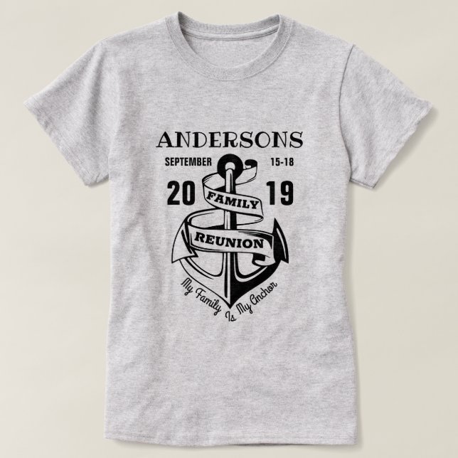 Camiseta Anclaje de Reunión Familiar (Diseño del anverso)