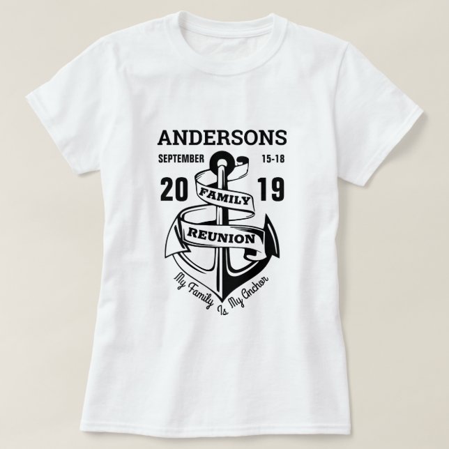 Camiseta Anclaje de Reunión Familiar (Diseño del anverso)