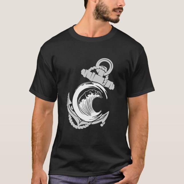 Camiseta Anclaje de vela retro (Anverso)