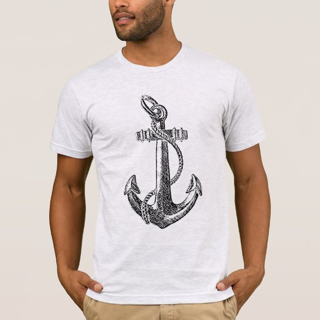 Camiseta Anclaje Náutico Comer Grunge Como (Anverso)