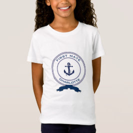 Camiseta Anclaje náutico - Nombre del niño - Primer mate