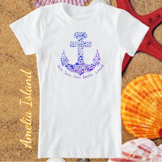 Camiseta Anclaje y nombre de las criaturas marinas de la is (Subido por el creador)