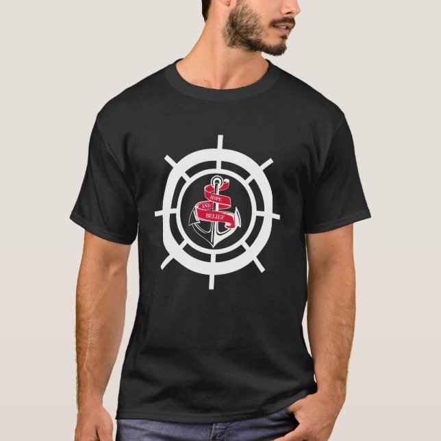Camiseta Anclaje y volante (Anverso)