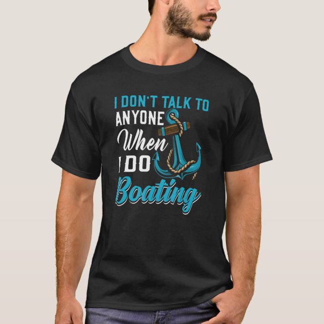 Camiseta Anclar Con Decir Para El Capitán Pontoon Motor Boa (Anverso)