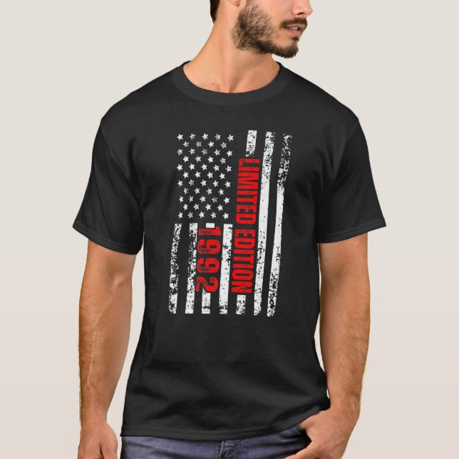 Camiseta And Born In 1992 Patriotic Birthday (Anverso)