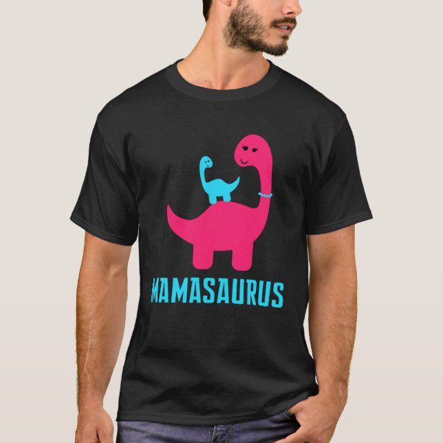 Camiseta and Cute of  Mamasaurus Dino Themed for Mother (Anverso)