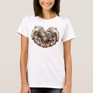 Camiseta And So The Adventure Begins Mom To Be Baby Feet Wo