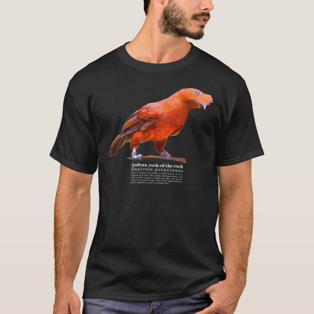 Camiseta Andean cock-of-the-rock bird on the rocks Classic  (Anverso)