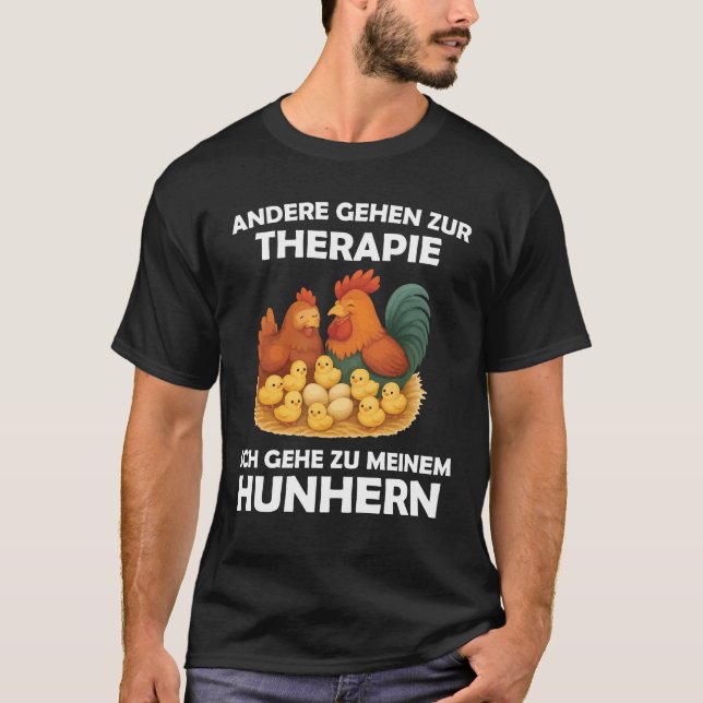 Camiseta Andere Gehen Zur Therapie Funny Chicken Lover  (Anverso)