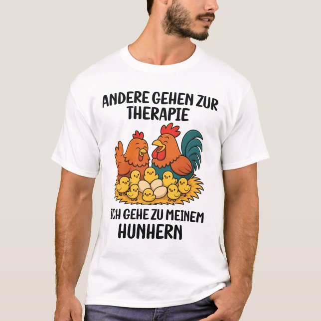 Camiseta Andere Gehen Zur Therapie Funny Chicken Lover (Anverso)