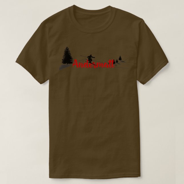 Camiseta Andermatt Ski Long (Diseño del anverso)