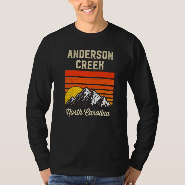 Camiseta Anderson Creek North Carolina Retro City State Vin (Anverso)