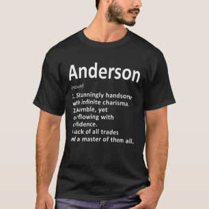 Camiseta Anderson Definition Personalized Name Funny Birthd