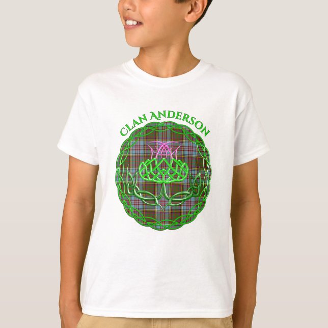 Camiseta Anderson Scottish Tartán Celtic Thistle (Anverso)