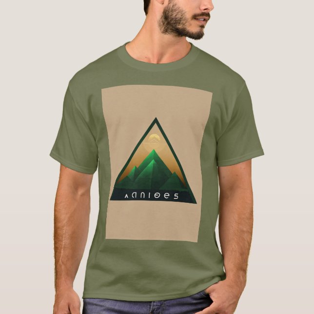 Camiseta "Andes Mons Mountain Trio: Lo geométrico Minimalis (Anverso)