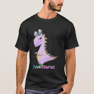 Camiseta Andi Name Shirt Chica Dinosaur Birthday Andrea And