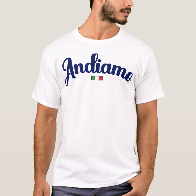 Camiseta Andiamo Vayamos A Italia Scr De La Marina Italiana (Anverso)