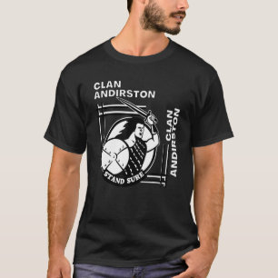 Camiseta Andirston Clan Gaelic Motto Swordsman