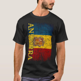 Camiseta Andorra Bandera Regalo Hombres Niños Andorra Retro