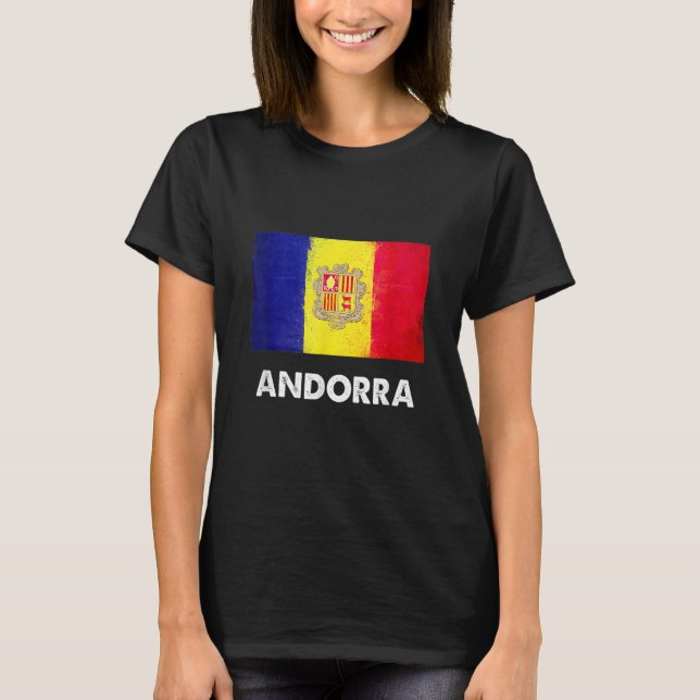 Camiseta Andorra Flag   Andorran (Anverso)