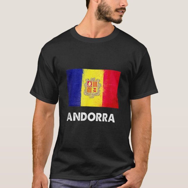 Camiseta Andorra Flag   Andorran (Anverso)