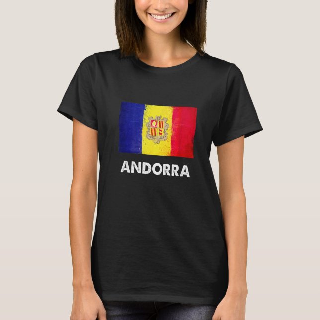 Camiseta Andorra Flag  Andorran  1 (Anverso)