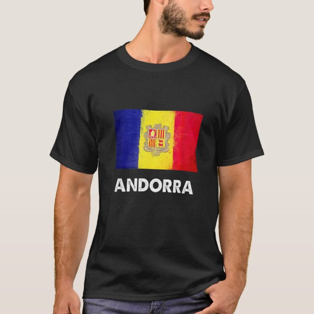 Camiseta Andorra Flag  Andorran  1 (Anverso)