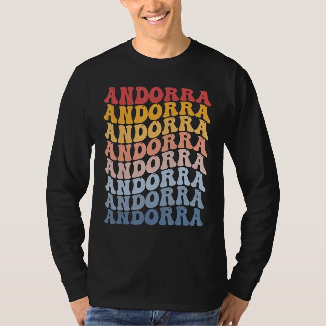 Camiseta Andorra Groovy Retro Andorran (Anverso)