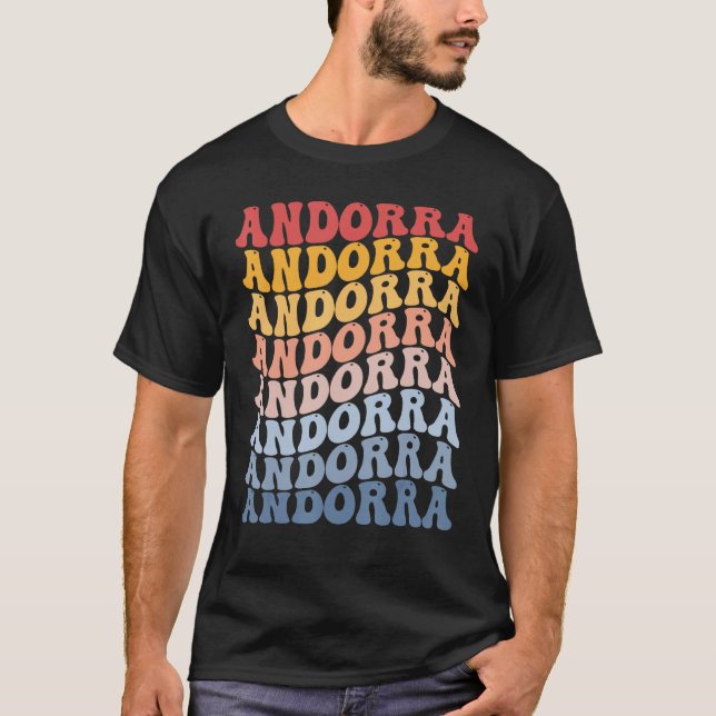 Camiseta Andorra Groovy Retro Andorran (Anverso)