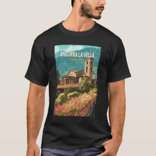Camiseta Andorra la Vella Viaje Arte Vintage