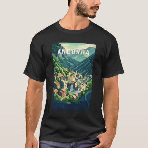 Camiseta Andorra Viaje Arte Vintage