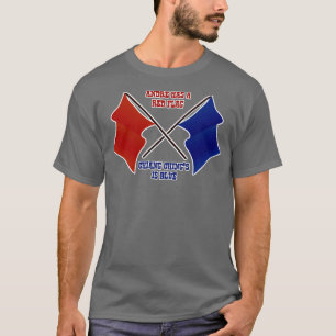 Camiseta Andre tiene la bandera roja Chiang Chings es azul