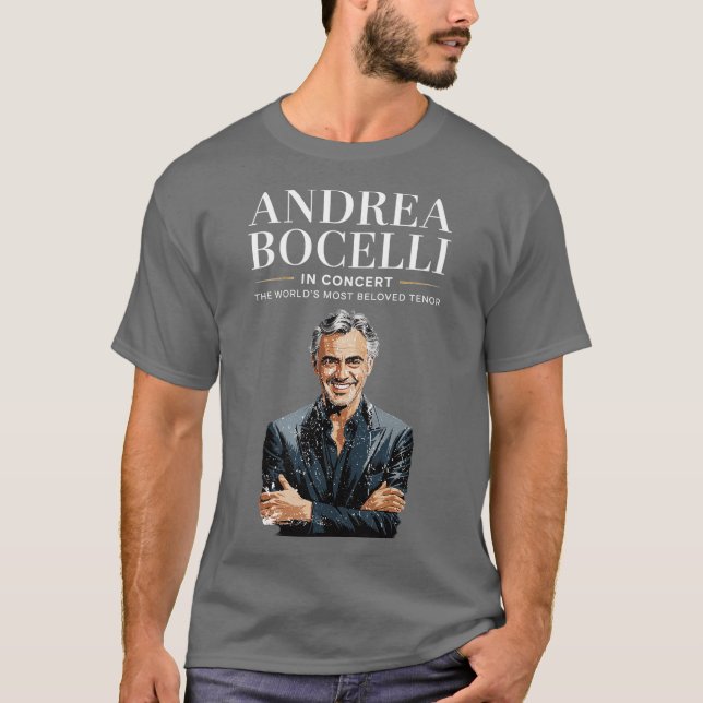 Camiseta Andrea Bocelli El Niño Tenor-P Más Querido Del Mun (Anverso)