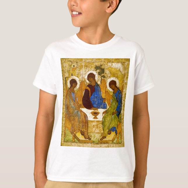 Camiseta Andrei Rublev, icon of the Trinity (Anverso)