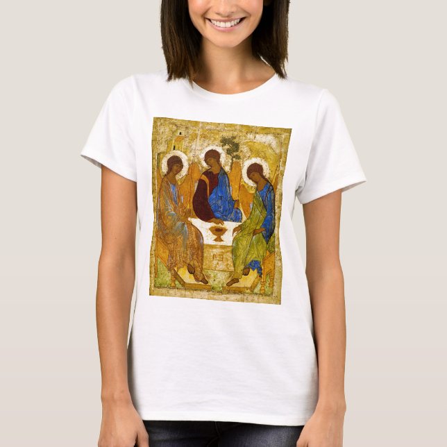 Camiseta Andrei Rublev, icon of the Trinity (Anverso)