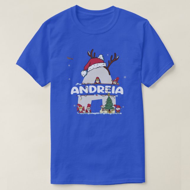Camiseta Andreia Christmas  w Andreia Name for funny Xmas  (Diseño del anverso)
