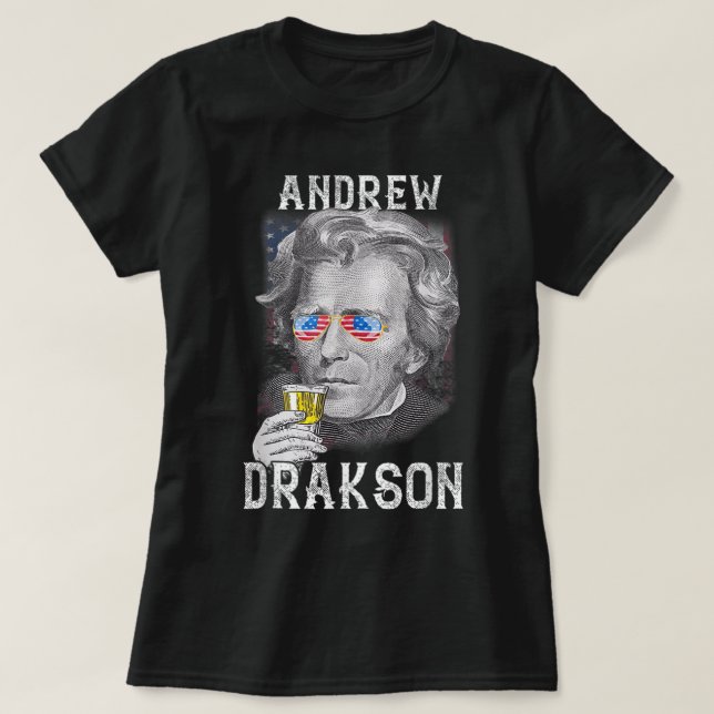 Camiseta Andrew Jackson Drakson 4 de julio Beer U (Diseño del anverso)