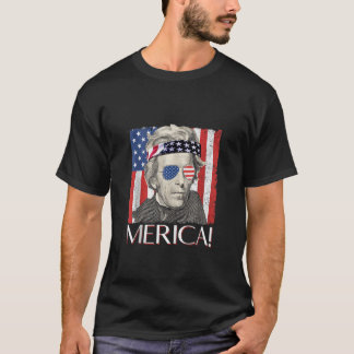 Camiseta Andrew Jackson Merica Bandera Patriótica Estadouni