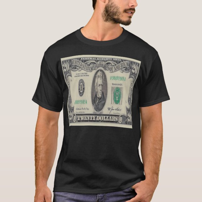 Camiseta Andrew Jackson Twenty Dollar Bill (Anverso)