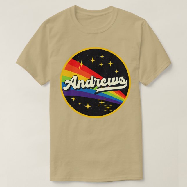 Camiseta Andrews Rainbow In Space Vintage Style (Diseño del anverso)