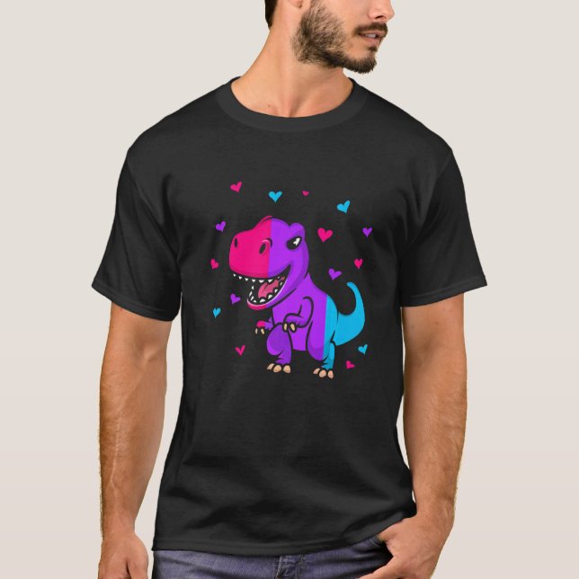 Camiseta Androgyne Pride Flag Dinosaur Androgyne Flag (Anverso)