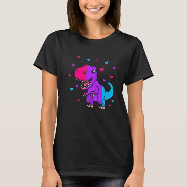Camiseta Androgyne Pride Flag Dinosaur Androgyne Flag (Anverso)